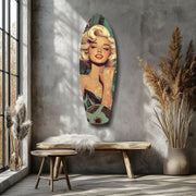 Blonde Silver-Screen Icon Glass Wall Art