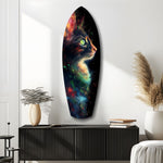 Celestial Cat Glass Wall Art