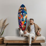 Alone Wolf V2 Glass Wall Art