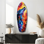 Alone Wolf V4 Glass Wall Art