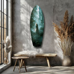 Light Saber in the Woods Glass Wall Art