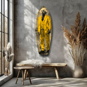 Wild-Haired Genius Standing Glass Wall Art