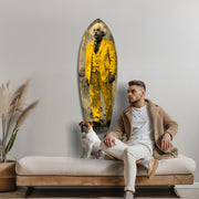 Wild-Haired Genius Standing Glass Wall Art