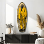 Wild-Haired Genius Standing Glass Wall Art