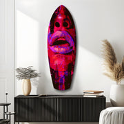 Colorful Lips V5 Glass Wall Art