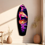 Colorful Lips V7 Glass Wall Art