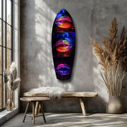 Colorful Lips V12 Glass Wall Art