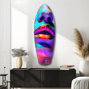 Colorful Lips V14 Glass Wall Art