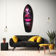Colorful Lips V16 Glass Wall Art